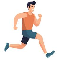 A man is running in a cartoon style vector