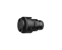 Modern lens with a focal length of 50 mm and aperture f 1.4 isolate on a white back. photo