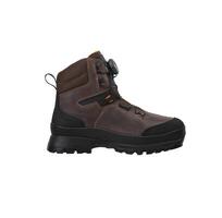 Modern high boots for extreme conditions. Shoes for climbers, hunters or for outdoor recreation. Isolate on a white back. photo