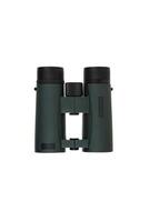 The binoculars are dark green. A modern device for observing objects at a long distance. Isolate on a white back photo