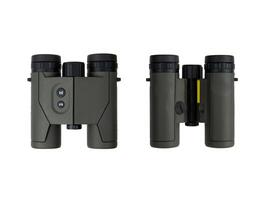 Modern binoculars. An optical instrument for observation at long distances. Isolate on a white back. photo