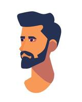 A man with a beard and mustache in a flat style vector