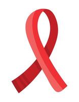 Red ribbon icon on white background vector