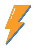A lightning bolt icon on a white background vector