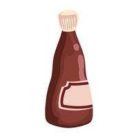 A bottle of ketchup with a label on it vector