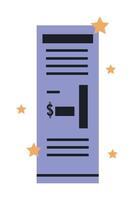 A checkbook icon with stars vector
