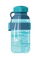 Water bottle with lid, isolated on white background vector