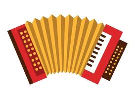 An accordion is shown on a white background vector