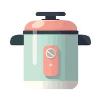 A flat icon of a pot with a lid vector