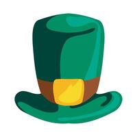 A green hat with a gold buckle on it vector