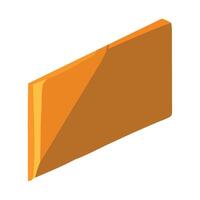 A orange rectangle with a triangle on top vector