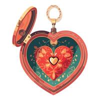 Valentine's day heart in a box illustration vector