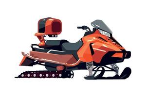 A snowmobile with a camera on top of it vector