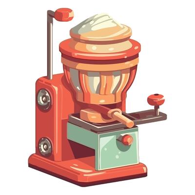 An illustration of a machine that is used to make ice cream