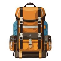 A backpack with straps and straps on it vector