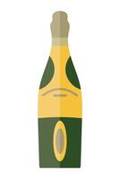 A bottle of champagne on a white background vector