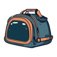 A cartoon bag with a window in it vector
