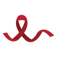 Red ribbon icon on white background vector