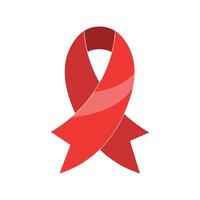 Red ribbon icon on white background vector