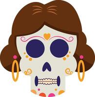 Day of the dead skull vector