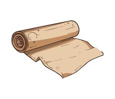 Roll of paper with a hole in it vector