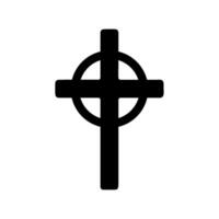 A cross is shown in black on a white background vector