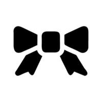 A black bow icon on a white background vector