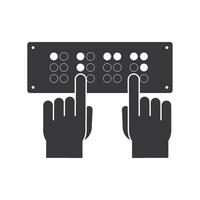 Hands on a control panel with buttons and knobs vector
