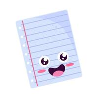 A notebook with a smiley face on it vector