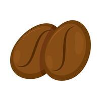 Two coffee beans on a white background vector