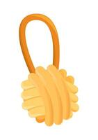 A yellow rope with a handle on it vector
