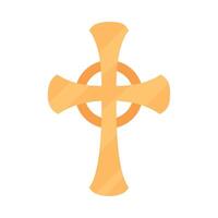 A cross with a circle in the center vector
