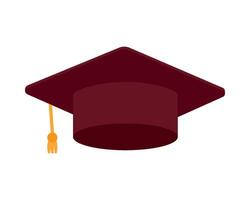 A graduation cap on a white background vector