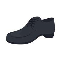 Black shoe icon isolated on white background vector