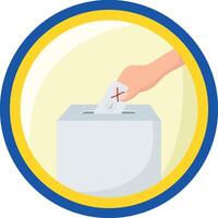 A hand putting a vote in a box vector