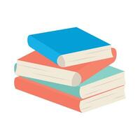 A stack of books on a white background vector