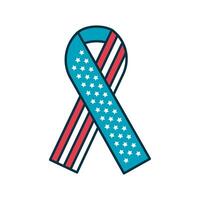 A ribbon with stars and stripes on it vector