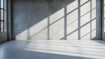 Closeup of a plain concrete wall in soft natural light smooth texture with faint gradients in light gray suitable for clean and modern aesthetic designs photo