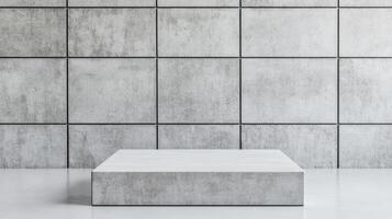 Isolated plain concrete wall background on a white gradient backdrop light gray tones with a smooth even texture suitable for design mockups photo