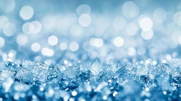 Frosted icy blue background with subtle cracked ice texture shimmering with hints of silver and white Christmas winter chill evokes elegance and seasonal tranquility space for text photo