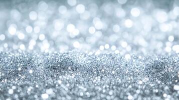 Snow white frosted background with delicate silver sparkle and glitter texture capturing the elegance of a Christmas winter wonderland atmosphere cold crisp and magical photo