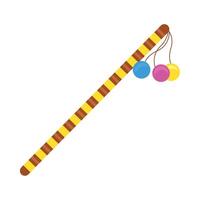 A colorful stick with balls on it vector