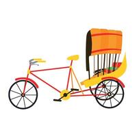 A bicycle with a basket on the back vector