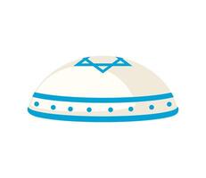 Jewish hat icon in flat style on white background vector