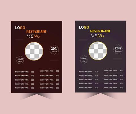 Beautiful food menu design template