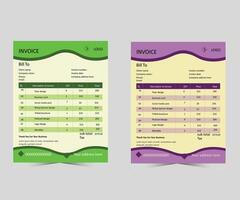 Invoice design,Invoice template, Bill. vector