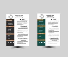 minimalist cv template vector