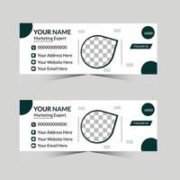 Email signature template. vector
