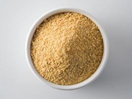 Nutritional inactive yeast top view photo