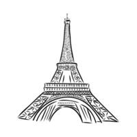 Eiffel Tower sketch vector